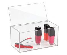 InterDesign Clarity Caja con Tapa abatible, 10.00x20.00x10.00 cm