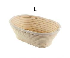 Luminiu Banneton Brotform Cuenco,Mejor Redondo Modo Profesional la Ideal Cesta para Masa y Fermentación de Pan de Mimbre Natural
