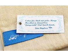 Bolsa de tela para zapatos/funda de zapatos vintage de yute con estampado de Ringelsuse