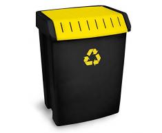 TATAY Cubo de basura de reciclaje (50 L, plástico, 40 x 33,5 x 57,5 cm)