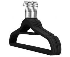 Hangerworld - 10 Perchas Aterciopeladas con Barra para Pantalones y Barra para Accesorios - 42 cm