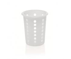 Kerafactum® – Redondo Cubiertos Cesta Escurreplatos para Cubiertos y Piezas pequeñas lavavajilla lavavajilla Cesta Universal Taza Redonda (plástico, Malla Gruesa Cubiertos – Cutlery Basket