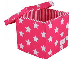 Minene Cubo de Tela Estrellas Fucsia