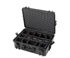 Max MAX505CAM IP67 resistente al agua nominal de tapas rígidas para fotografía equipo estanca resistente de transporte plástico/compartimentos acolchados/caja de transporte para iMac/caja de herramientas