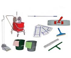 Aura superior individual fácil carro wischset carrito de limpieza, cubo de fregona, trolley carros acción.!