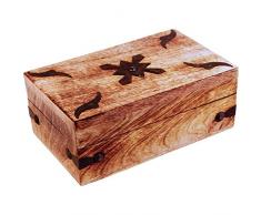 BestSaller Mejor diseño de Cofre del Tesoro de Todos los 1039/criada & / Maiden baúl, Madera, 20 x 13 x 8 cm (1 pcs)