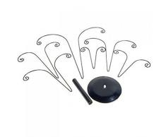 PIXNOR Organizador del sostenedor pendiente joyas Stand - en forma de árbol (negro)