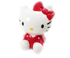 Hello Kitty - Hucha, cerámica, Color Rojo y Blanco