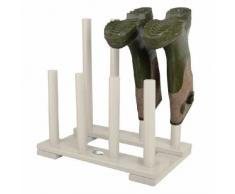 Esschert Design Zapatero blanco para botas, CF48W