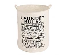 Dooxi Plegable Cesta para la Ropa Sucia Cesta de Almacenamiento Organizador Niños Juguetes Organizador Ropa Cestos para la Colada con Asas