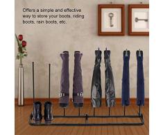 Zerone portastivali para Botas, Soporte para Botas Madera Organizador de Almacenamiento de pie de Hierro Bastidor Zapatos para Botas decoración del hogar