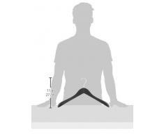 Wenko 14261100 Percha New York negro - percha para la ropa, Madera, 44.5 x 25 x 4.6 cm, Negro