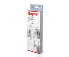 Rayen Colgador mÃºltiple | Ahorra Espacio en el Armario | Capacidad para 6 Perchas convencionales | No Arruga la Ropa |4 Unidades, Cromado, 26x7,2x5,2 cm