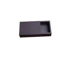 NBEADS Caja de Papel Pequeña, 10 Caja de Cartón Negra de Cajón de Pc para Almacenamiento de Manualidades de Bricolaje, Negro, 15X8X4 Cm