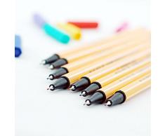 Rotulador punta fina STABILO point 88 - Caja con 10 unidades - Color verde pino