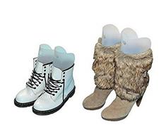 Multifunción plástico botas de caña alta zapatos largo muslo apoyo soporte Hanger Holder multi-size regla corto Tall Boot Shaper inserciones de árbol para mujer Lady niñas, transparente, 18" height