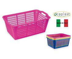 Null colores surtidos – Cesta casalinga multiusos de pvc. dimensiones cm. 55 x 34 x h.22.