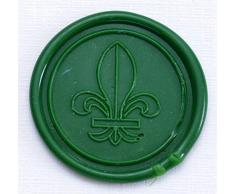 J. Herbin 35812t de cera, caja con 6 asas Hobby para pistola, blanda, color turquesa, color verde oscuro