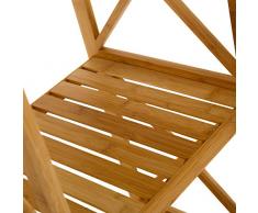 Estantería de 4 baldas nórdica marrón de bambú para baño Basic - Lola Derek