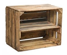 flambeados / flameadas sólido Cajas de fruta como Estantería o como clásicos Cajón de ca 49 x 42 x 31 cm / Cajas de manzana Cajas de vino de la Región De Altes Land - natural, 3 Stück geflammt mit Einlage