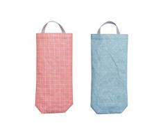 Vosarea 2 Unids Sostenedor de la Bolsa de Plástico A Prueba de agua Montaje en la Pared Dispensador de la Bolsa de Comestibles Bolsa de basura Organizador Titular de la Bolsa de Plástico y Dispensador