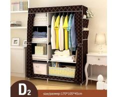 ADSIKOOJF Minimalista Armario Grande Reforzado Moderno Bricolaje No Tejido Plegable Gabinete de Almacenamiento de Ropa portátil Armario de Tela a Prueba de Polvo China