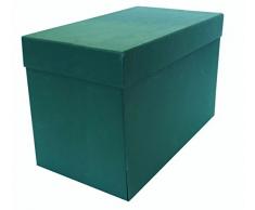 Elba 100580265 - Caja de transferencia de cartón forrado con tela, 21 cm, color verde