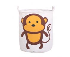 Dooxi Impermeable Plegable Sucia Cestos para la colada Caja de Almacenaje con Asas Dibujos Animados Cestas de Almacenamiento para Guardar Juguetes