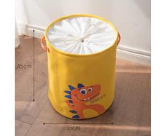 Fansu Cesta Almacenamiento Cesta de lavanderia, Guardar Ropa Sucia Plegable organizadoras algodón y Lino, Asas pequeñas, Ropa y Juguetes Almacenamiento,35 * 45cm
