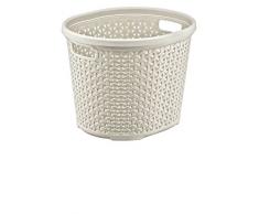 Maya Professional Tools 071215B Cesta Multiusos Ratan sin Tapa, 15 litros, Beige