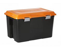 Sundis Packer DIY Baúl de Ordenación, Sistema para Cierre con Candado, Negro/Rojo, 60L