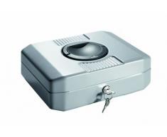 Durable €uroboxx - Caja de caudales de metal con bandeja portamonedas extraíble con 6 compartimentos, color gris antracita