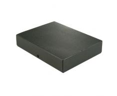 Elba 31416SW - Caja archivadora de documentos (cartón, capacidad para 580 hojas, 315 x 240 x 65 mm), color negro