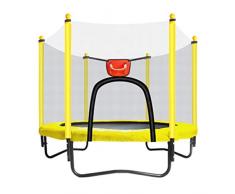 TrampolíN Interior para NiñOs - Mini TrampolíN - con Escudo De Seguridad - con Canasta De Baloncesto - TrampolíN De JardíN - Puede Soportar 150 Kg