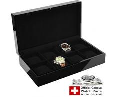 Caja para relojes Official Geneva ELESWISS piano black 8