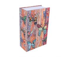 Caja de Seguridad Libro para Poner Joyas, Monedas, Dinero, Objetos de Valor (4#)