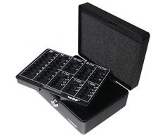 HMF 308-02 Caja de caudales, para Monedas 20 x 16 x 9 cm, Negro