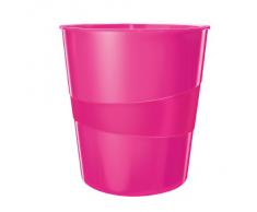Leitz WOW - Papelera, color fucsia metalizado