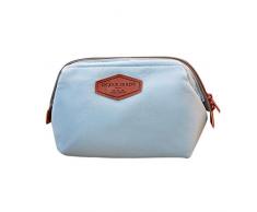 QHGstore Multi-Uso cosmético del maquillaje de la caja del organizador del recorrido bolsa del bolso azul claro