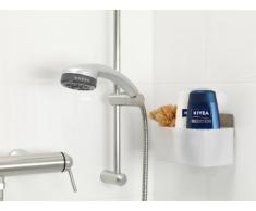 Tesa 59711-00000-02 - Cesta para baño (acero y plástico) + tiras + toallitas