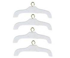 Melody Jane Casa de Muñecas Miniatura Madera Blanca Perchas