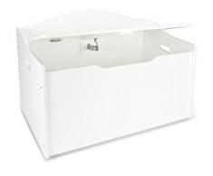 Baúl Para Juguetes XL Caja de Madera Almacenamiento Baúl Infantil Cuarto de Niños Equipamiento de Sala Jardín de Infantes Guardería Para Juguetes y Accesorios Color Blanco