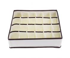 Onerbuy 24 Cell Plegable organizadores de Armario cajones Cajas de Almacenamiento de cajón de la Ropa Plegable para Sujetador Ropa Interior Calcetines