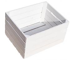 Kistenkolli Altes Land Blancos Caja de Fruta Johanna 50cmx 40cmx 30cm / Caja DE Vino Cajón de Manzana Caja de Madera Caja del Estante ablagekiste - Blanco, 3er Set