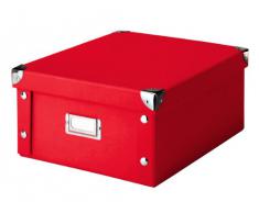 Zeller 17917 Caja de almacenaje de cartón Rojo (Rot) 31 x 26 x 14 cm