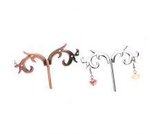 Westeng 3X/Set Exquisito Soporte de Metal para Joyas Caja de la joyería Expositor para Joyas para Pulseras Pendientes (Forma de pulverización-Negro)