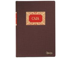 Miquelrius - Libro de Contabilidad, 4º Apaisado, Caja (M,D, con entradas y salidas), 100 hojas (foliado), Forrado en tela y lomo engomado