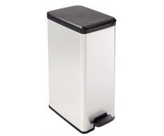 Curver Slim Bin - Cubo de basura con pedal, 40 l