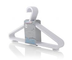 Hangerworld 10 Perchas 36cm Plástico Blanco para Camisas Pantalones y Vestidos con Barra Pantalón