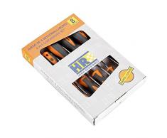 Alyco 170450 - Juego de 8 destornilladores HR High Resistance mango bimaterial en caja de carton